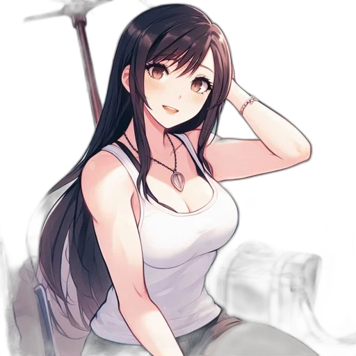 staff, weapon, sword, dress, anime, fantasy art, concept art, cartoon transparent PNG cut-out