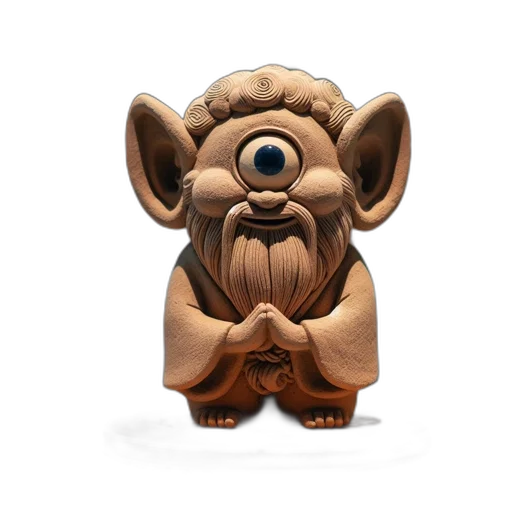 creature, mask, face, staff, 3d render, concept art, collection, unique transparent PNG cut-out