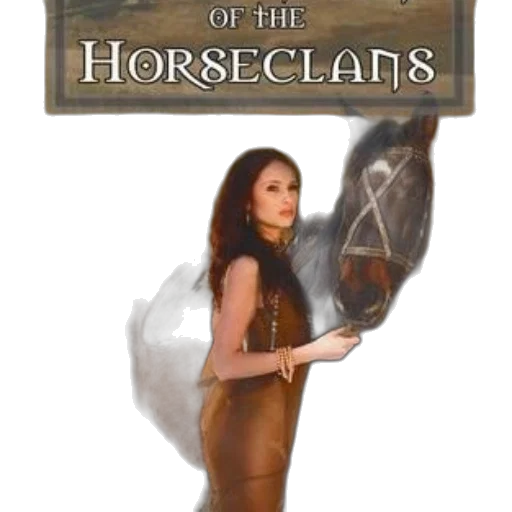 staff, fantasy art, concept art, woman, stands, next, horse, field transparent PNG cut-out