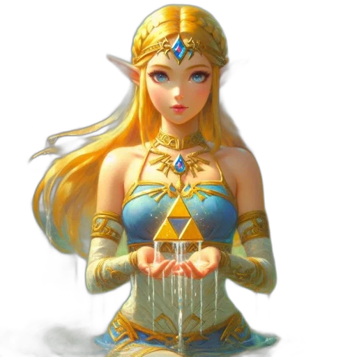 jewelry, crown, dress, sword, fantasy art, concept art, pixel art, 3d render transparent PNG cut-out