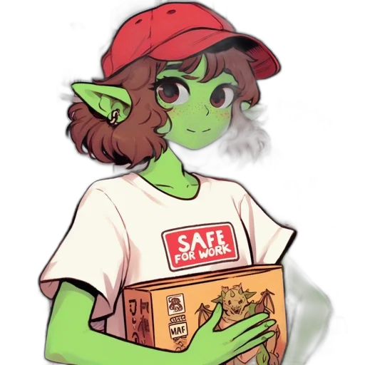 hat, food, staff, creature, concept art, watercolor, fantasy art, cartoon transparent PNG cut-out