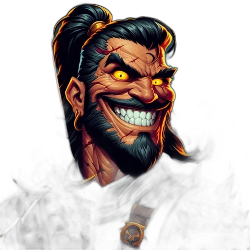 face, staff, concept art, fantasy art, comic book art, pixel art, fierce-looking, figure transparent PNG cut-out