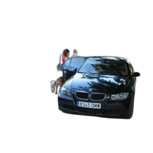 car, robot, 3d render, photorealistic, concept art, black, bmw, license transparent PNG cut-out