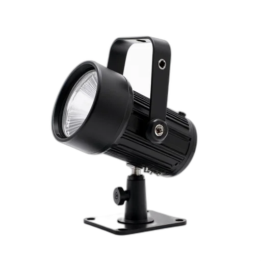 3d render, black, led, spotlight, sleek, design, carrying, handle transparent PNG cut-out