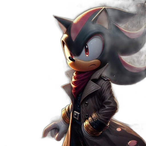 jacket, concept art, fantasy art, 3d render, comic book art, dark, shadow, hedgehog transparent PNG cut-out
