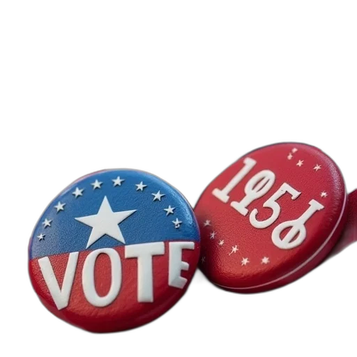 voter, vote, 2016, american, flag, buttons, top transparent PNG cut-out