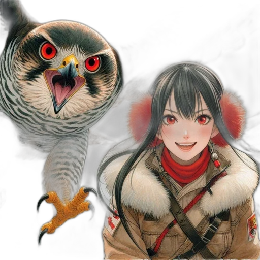 animal, creature, mask, jacket, concept art, fantasy art, photorealistic, anime transparent PNG cut-out