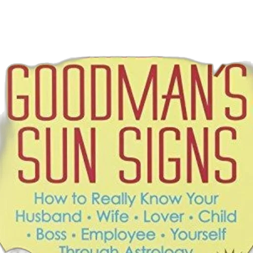 linda, goodman, sun, signs, book, cover, yellow, background transparent PNG cut-out