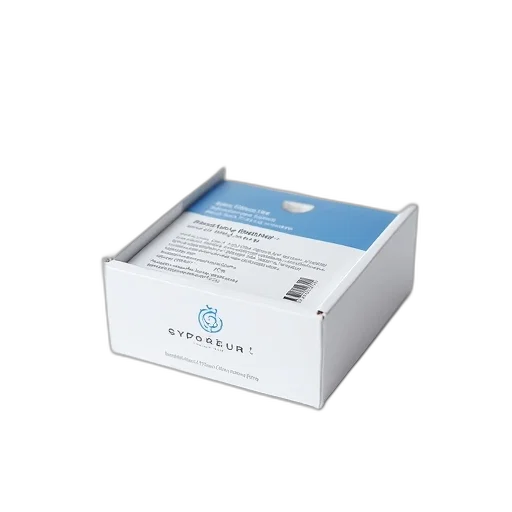 white, box, blue, logo, top, left, corner, featuring transparent PNG cut-out