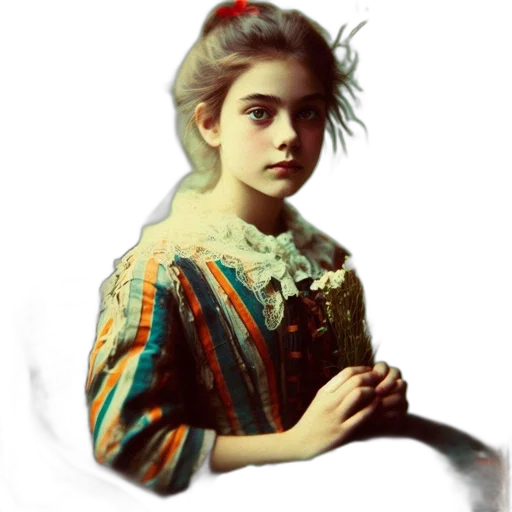 dress, face, crown, hair, photorealistic, fantasy art, oil painting, concept art transparent PNG cut-out