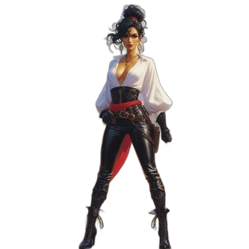 staff, weapon, jacket, concept art, fantasy art, comic book art, pixel art, woman transparent PNG cut-out