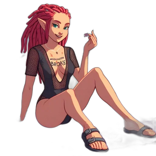 dress, jewelry, pixel art, concept art, cartoon, fantasy art, fire, red transparent PNG cut-out