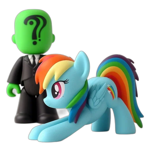 3d render, two, toys, green, figure, question, mark, head transparent PNG cut-out