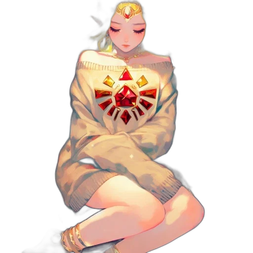 crown, dress, jacket, jewelry, concept art, pixel art, fantasy art, watercolor transparent PNG cut-out