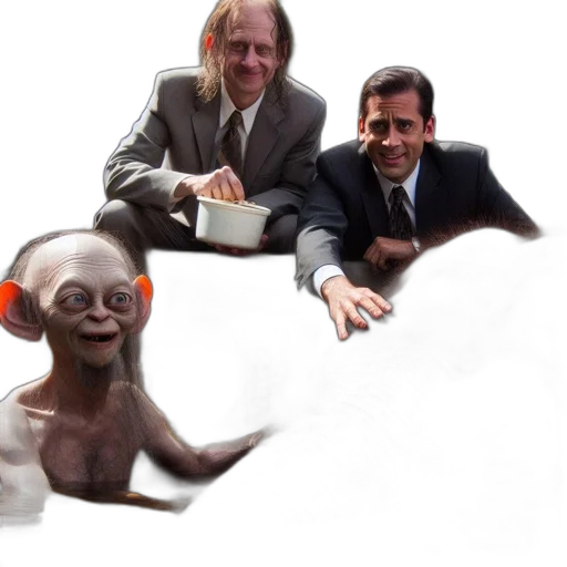 creature, staff, mask, concept art, outer space, three, men, suits transparent PNG cut-out