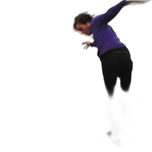 staff, 3d render, photorealistic, man, purple, shirt, skateboarding, ramp transparent PNG cut-out