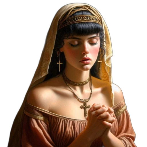 jewelry, dress, crown, face, oil painting, fantasy art, photorealistic, concept art transparent PNG cut-out