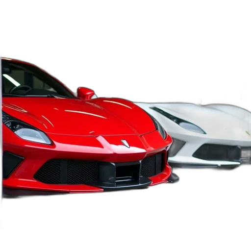 car, weapon, 3d render, photorealistic, concept art, red, sports, sleek transparent PNG cut-out