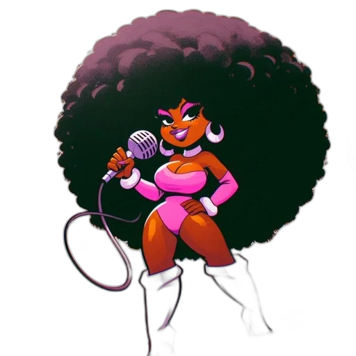 hair, staff, cartoon, concept art, pixel art, comic book art, female, animated transparent PNG cut-out