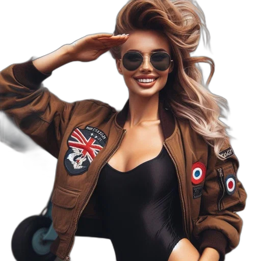 jacket, hair, photorealistic, comic book art, cartoon, concept art, woman, 80s transparent PNG cut-out