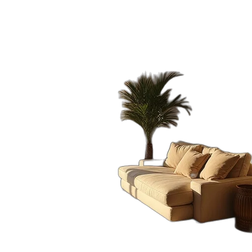 furniture, tree, 3d render, photorealistic transparent PNG cut-out