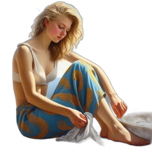 dress, oil painting, photorealistic, watercolor, concept art, night, blue, pastel transparent PNG cut-out