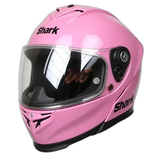 mask, 3d render, pink, motorcycle, helmet, reflective, visor, shark transparent PNG cut-out