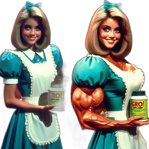 food, dress, robot, bottle, concept art, 3d render, comic book art, photorealistic transparent PNG cut-out