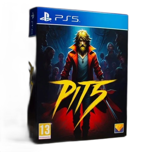 concept art, playstation, game, box, features, pit5, bearded, man transparent PNG cut-out