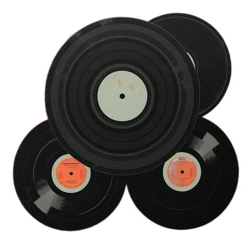 jewelry, 3d render, vinyl, records transparent PNG cut-out