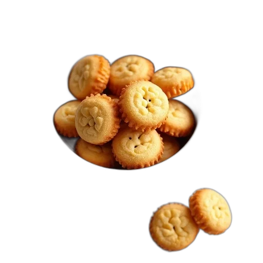food, crown, photorealistic, 3d render, bowl, filled, golden-brown, crispy transparent PNG cut-out