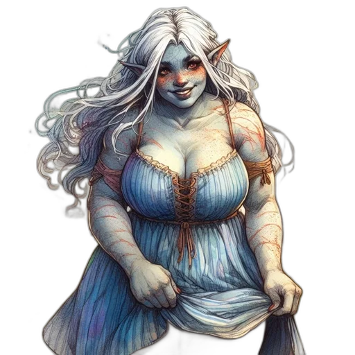 dress, dragon, fantasy art, concept art, watercolor, pixel art, blue, pastel transparent PNG cut-out