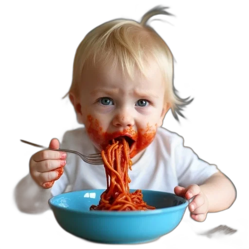 food, animal, creature, photorealistic, 3d render, concept art, toddler, messy transparent PNG cut-out