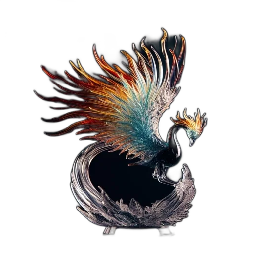 dragon, animal, concept art, fantasy art, watercolor, 3d render, colorful, glass transparent PNG cut-out
