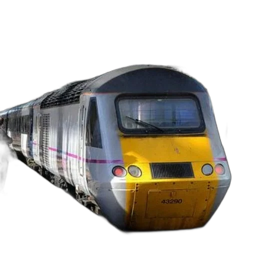 weapon, 3d render, photorealistic, sleek, modern, train, yellow, front transparent PNG cut-out