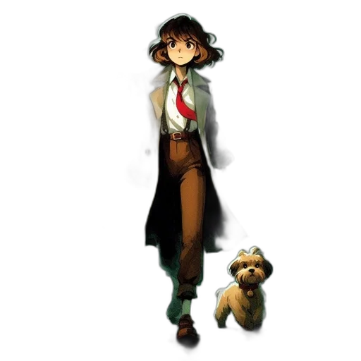 staff, animal, concept art, pixel art, comic book art, fantasy art, young, woman transparent PNG cut-out