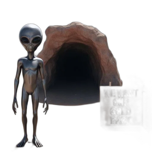 robot, creature, animal, mask, concept art, 3d render, outer space, enormous transparent PNG cut-out