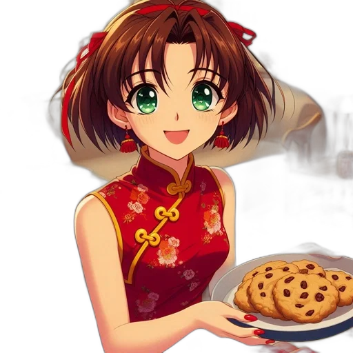 food, dress, anime, pixel art, photorealistic, cartoon, red, animated transparent PNG cut-out