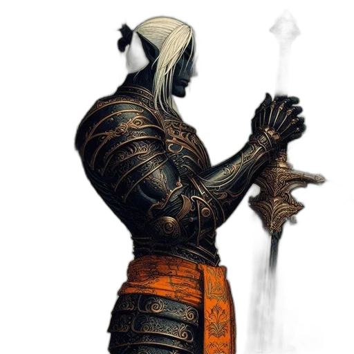 sword, mask, staff, weapon, fantasy art, concept art, comic book art, photorealistic transparent PNG cut-out