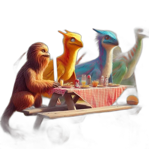 food, concept art, fantasy art, 3d render, pixel art, fire, outer space, picnic transparent PNG cut-out