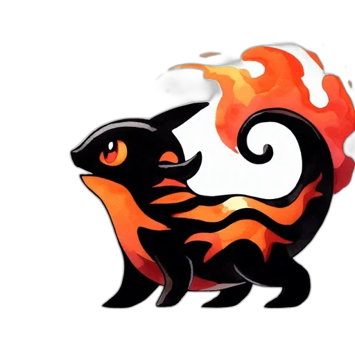 dragon, creature, animal, concept art, fantasy art, pixel art, 3d render, fire transparent PNG cut-out