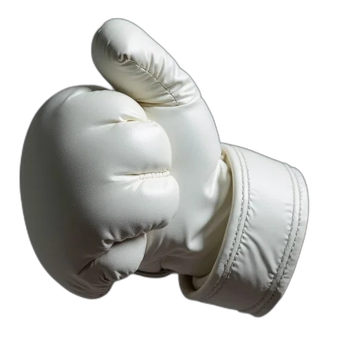 weapon, photorealistic, 3d render, white, mma, glove transparent PNG cut-out