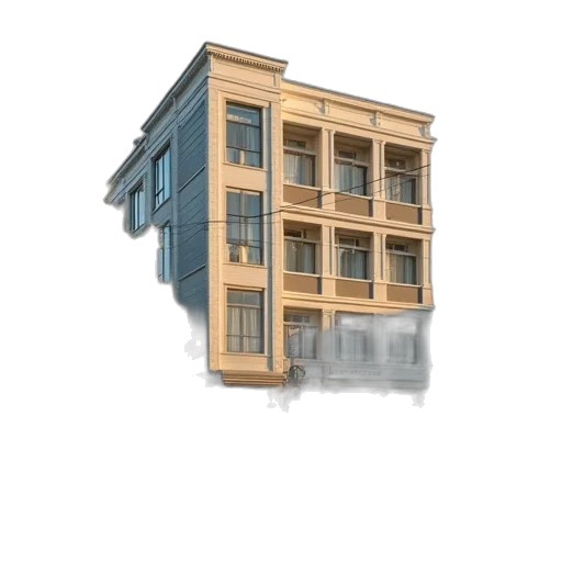 building, furniture, 3d render, concept art, photorealistic, pixel art, city street, blue transparent PNG cut-out