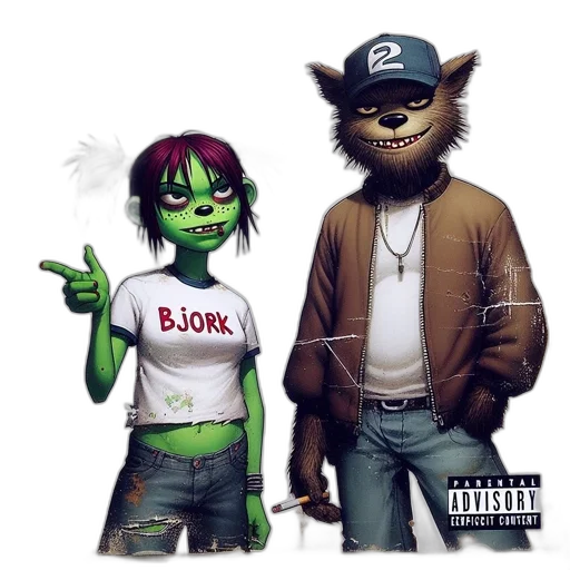jacket, concept art, comic book art, fantasy art, cartoon, album, cover, displays transparent PNG cut-out