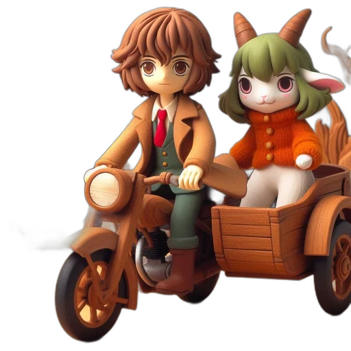 car, concept art, 3d render, anime, fantasy art, young, male, sits transparent PNG cut-out