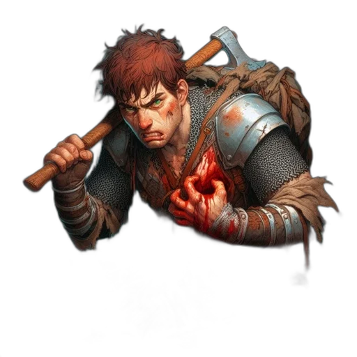 weapon, sword, staff, face, fantasy art, concept art, pixel art, comic book art transparent PNG cut-out