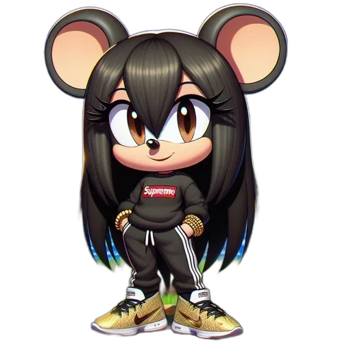 animal, jacket, cartoon, anime, concept art, 3d render, dark, character transparent PNG cut-out
