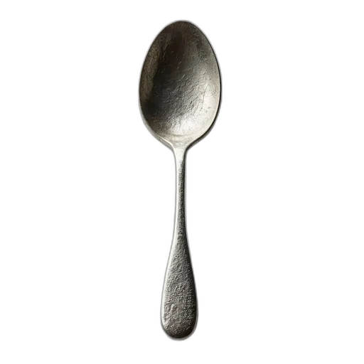food, weapon, staff, jewelry, photorealistic, 3d render, silver, spoon transparent PNG cut-out