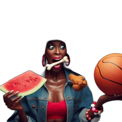 face, jacket, food, concept art, 3d render, cartoon, photorealistic, woman transparent PNG cut-out