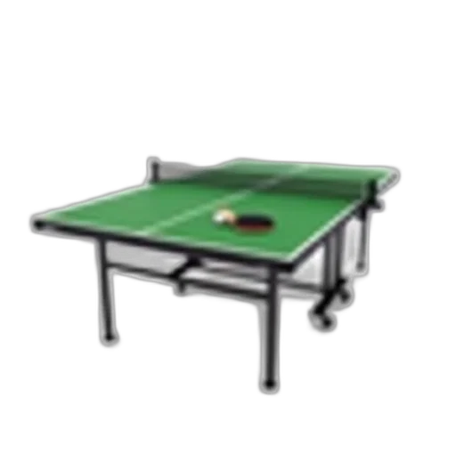 furniture, 3d render, photorealistic, green, table, tennis, black, border transparent PNG cut-out